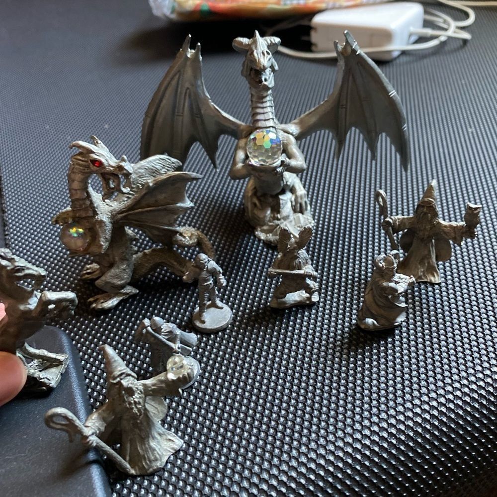 Set of pewter figurines
